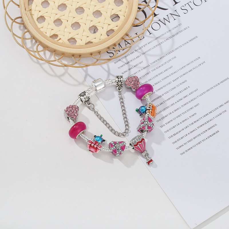 镀银彩虹独角兽手链 一份闪耀少女心的婚礼赠礼